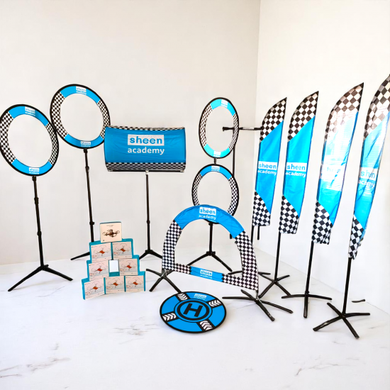 Drone Obstacle Course Set – Rings, Tunnel, Arch & Flags
