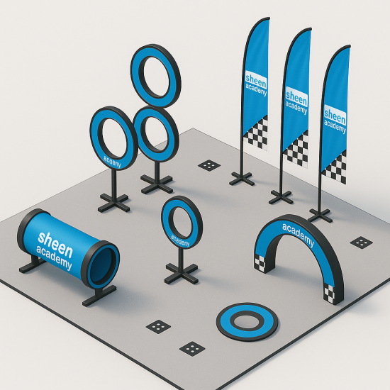 Drone Obstacle Course Set – Rings, Tunnel, Arch & Flags