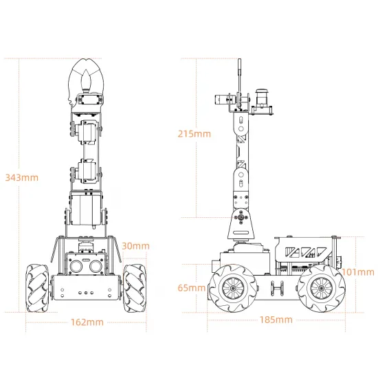 Hiwonder MasterPi AI Vision Robot Arm with Mecanum Wheels Car