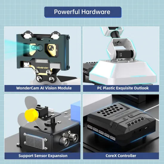 Hiwonder AiArm Vision Robot Arm Kit for Education Demonstration Support Scratch and Python