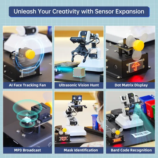 Hiwonder AiArm Vision Robot Arm Kit for Education Demonstration Support Scratch and Python