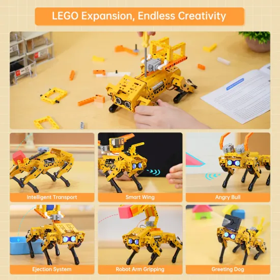 HiWonder MechDog Advanced AI Quadruped Robot Kit | Python & AI Vision