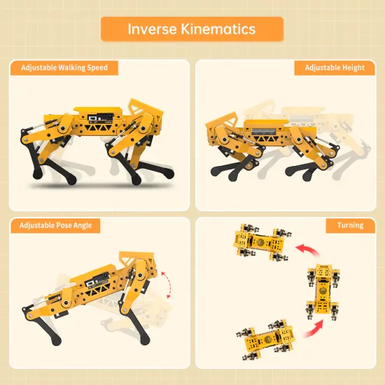 HiWonder MechDog Advanced AI Quadruped Robot Kit | Python & AI Vision